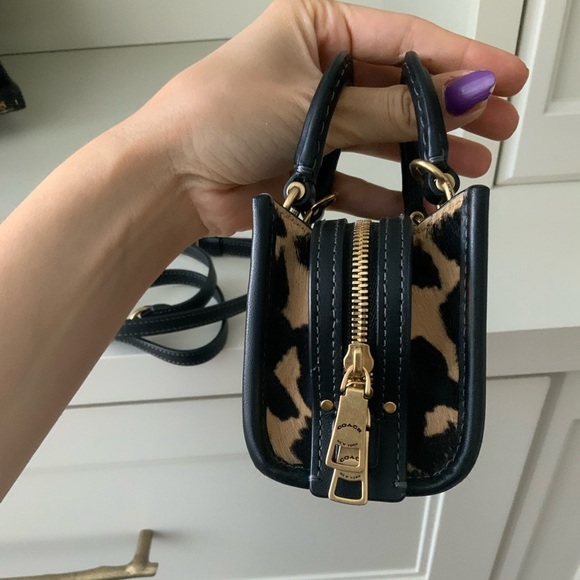 Coach Mini Bag in Black and Tan Animal Print - Picture 16 of 16